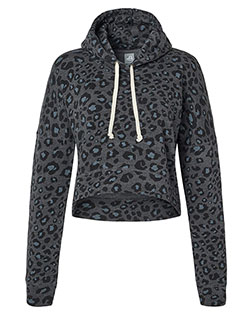 J America 8853 Women's Crop Hooded Sweatshirt