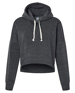 J America 8853 Women's Crop Hooded Sweatshirt
