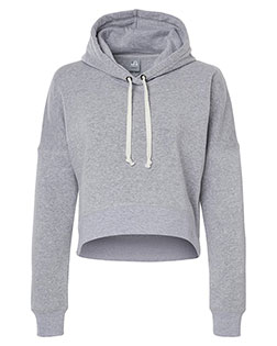 J America 8853 Women's Crop Hooded Sweatshirt In Big & Tall Sizes