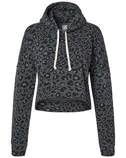 J America 8853JA Ladies' Triblend Cropped Hooded Sweatshirt