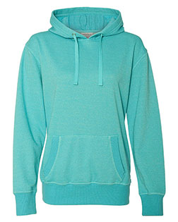 J America 8860  Women’s Glitter French Terry Hooded Sweatshirt