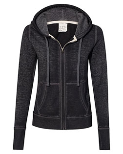 J America 8913 Women's Zen Fleece Full-Zip Hooded Sweatshirt