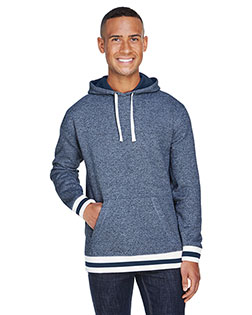 J America JA8701 adult Peppered Fleece Lapover Hooded Sweatshirt