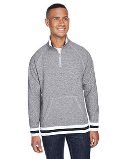 J America JA8703  Adult Peppered Fleece Quarter-Zip