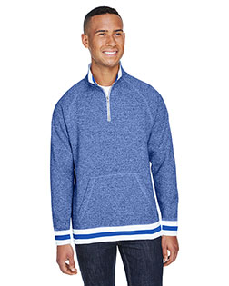J America JA8703  Adult Peppered Fleece Quarter-Zip