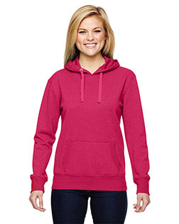 J America JA8860 Ladies' Glitter French Terry Hooded Sweatshirt at BigNTallApparel