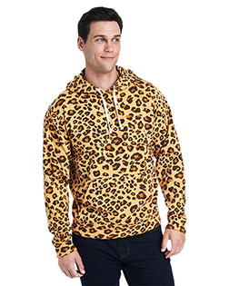 J America JA8871 Adult Triblend Pullover Fleece Hooded Sweatshirt at BigNTallApparel