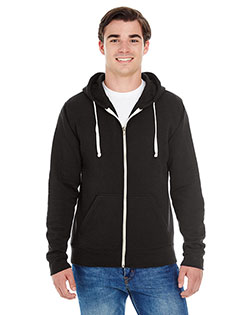 J America JA8872 Men Adult Triblend Full-Zip Fleece Hooded Sweatshirt In Big & Tall Sizes