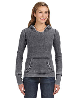 J America JA8912  Ladies' Zen Pullover Fleece Hooded Sweatshirt at BignTallApparel