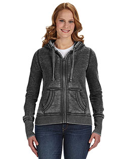 J America JA8913 Ladies' Zen Full-Zip Fleece Hooded Sweatshirt