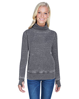 J America JA8930  Ladies' Zen Fleece Cowl Neck at BignTallApparel