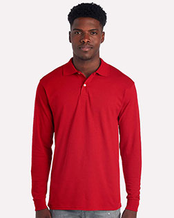 Jerzees 437LR Men's Dri-Power® Long Sleeve Polo At BigNTallApparel