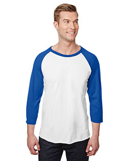 Jerzees 560RR Men Unisex Premium Blend Ring-Spun 3/4 Sleeve Raglan T-Shirt at BigNTallApparel