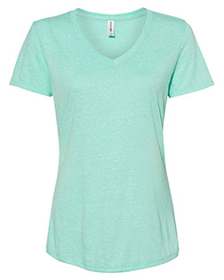 Jerzees 88WVR  Women's Snow Heather Jersey V-Neck T-Shirt