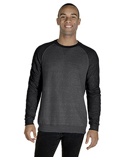 Jerzees 91MR Men Adult Snow Heather French Terry Crewneck Sweatshirt at BigNTallApparel