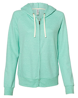 Jerzees 92WR  Women's Snow Heather French Terry Full-Zip Hooded Sweatshirt