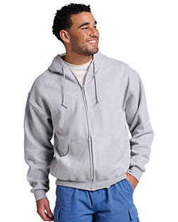 Jerzees Z12MR  Unisex Rugged™ Full-Zip Hooded Sweatshirt at BigNTallApparel