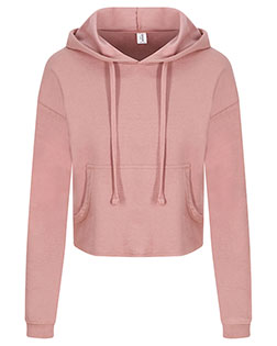 Just Hoods By AWDis JHA016  Ladies' Girlie Cropped Hooded Fleece with Pocket