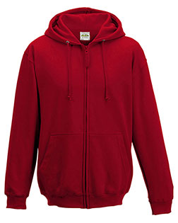 Just Hoods By AWDis JHA050 Men 's 80/20 Midweight College Full-Zip Hooded Sweatshirt In Big & Tall Sizes