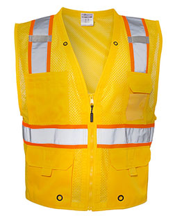 Kishigo B100-111  EV Series® Enhanced Visibility Multi-Pocket Mesh Vest at BignTallApparel