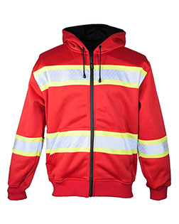 Kishigo B310-313 EV Series® Enhanced Visibility Full-Zip Hooded Sweatshirt