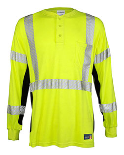 Kishigo F694 Unisex FR Long Sleeve Henley T-Shirt