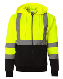 Kishigo JS102-103  Hi-Vis Full-Zip Hooded Sweatshirt