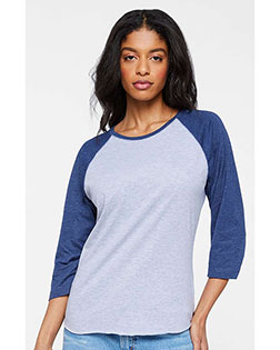 LAT 3530 Women's Baseball Fine Jersey Three-Quarter Sleeve Tee at BigNTallApparel LAT 3530 Women's Baseball Fine Jersey Three-Quarter Sleeve Tee at BigNTallApparel