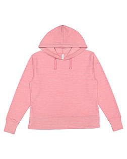LAT 3536 Ladies' Vintage Wash Fleece Hooded Sweatshirt In Big & Tall Sizes