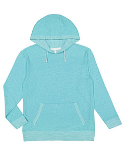 LAT 6779 adult Harborside Melange French Terry Hooded Sweatshirt at BignTallApparel