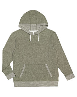 LAT 6779 adult Harborside Melange French Terry Hooded Sweatshirt at BigNTallApparel
