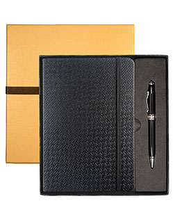 Leeman LG-9264 Tuscany™ Textured Journal And Executive Stylus Pen Set