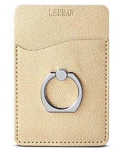 Leeman LG257  Shimmer Card Holder With Metal Ring Phone Stand