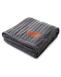 Leeman LG317  Cable Knit Sherpa Throw