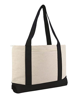 Liberty Bags 8862 Large Zippered Cotton Canvas Tote