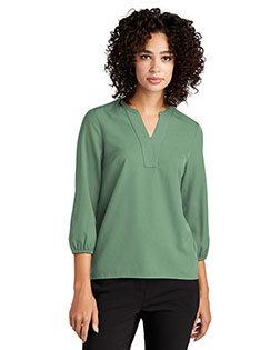 Mercer+Mettle Women's Stretch Crepe 3/4-Sleeve Blouse MM2011