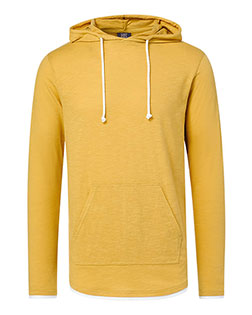 MV Sport 24401 Unisex Miles Slub Hooded Long Sleeve T-Shirt At BigNTallApparel