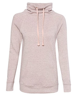 MV Sport W20155  Women’s Space-Dyed Cowl Neck Sweatshirt at BignTallApparel