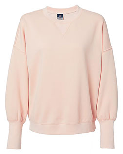 MV Sport W22712  Women's Sueded Fleece Crewneck Sweatshirt at BignTallApparel