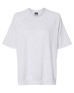 MV Sport W23711 Women's French Terry Short Sleeve Crewneck Pullover at BigNTallApparel