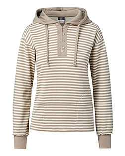 MV Sport W24128 Women's Alina Henley Hooded Sweatshirt