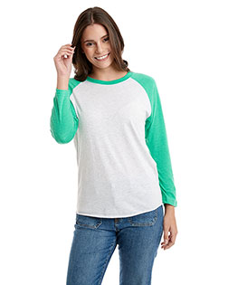 Next Level 6051 Men Unisex Triblend 3/4-Sleeve Raglan