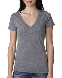 Next Level 6740  Women’s Triblend Deep V-Neck T-Shirt