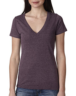 Next Level 6740 Women’s Triblend Deep V-Neck T-Shirt