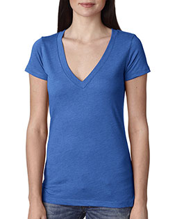 Next Level 6740 Women’s Triblend Deep V-Neck T-Shirt
