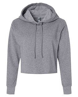 Next Level 9384 Women's Laguna Sueded Raw Edge Crop Hoodie
