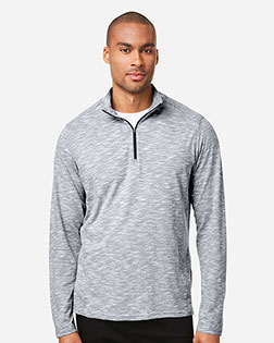 North End NE415 Men's Eclipse Jacquard Quarter-Zip Pullover