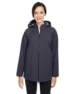 North End NE718W Ladies' City Hybrid Soft Shell Hooded Jacket at BigNTallApparel