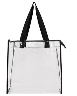 OAD OAD5006  Clear Tote with Gusseted And Zippered Top