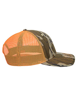 Outdoor Cap OC771C  Structured Camo Trucker With Solid Mesh Back Hat